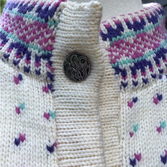 Stowe Woolens ski sweater Nordic Fair Isle size L/XL - Picture 2 of 6